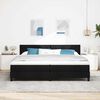 vidaXL Boxspring bed met matras met LED Zwart 200 x 200 cm Stof