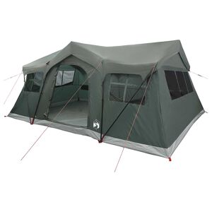 vidaXL Gezinstent 487 x 340 x 216 cm Legergroen Polyester en staal