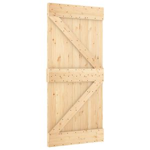 vidaXL Schuifdeur NARVIK Naturel en Zwart 95 x 210 cm (213,5 cm)