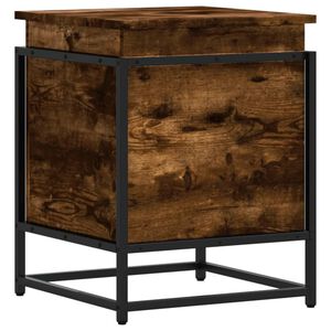 vidaXL Opbergbox met deksel 40x40x51,5 cm bewerkt hout gerookt eiken