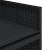 vidaXL 11-delige Tuinset met kussens poly rattan zwart