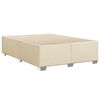 vidaXL Boxspring met matras stof cr&egrave;mekleurig 140x190 cm