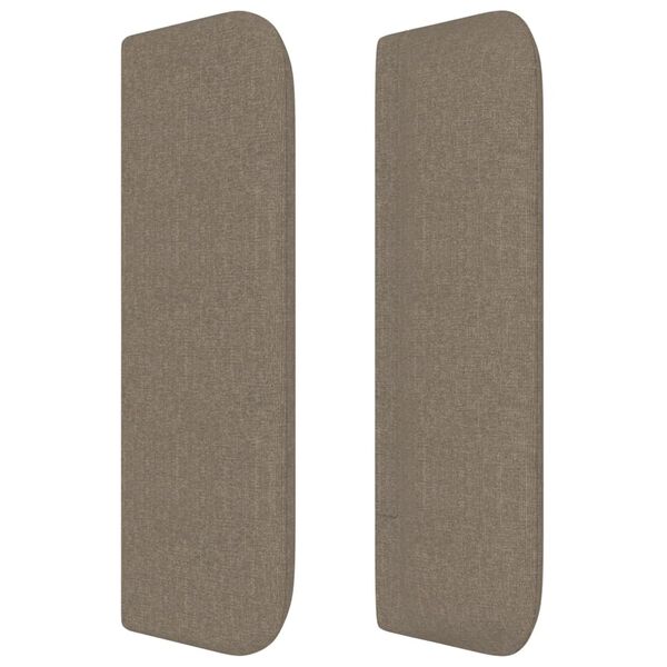 vidaXL Hoofdbord met randen 93x16x78/88 cm stof taupe