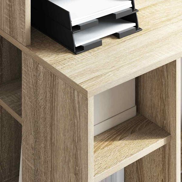 vidaXL Bureau met plank Sonoma Eiken 90 x 48 x 101,5 cm Bewerkt hout
