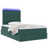 vidaXL Opbergbed met LED met matras Donkergroen 120 x 200 cm Fluweel