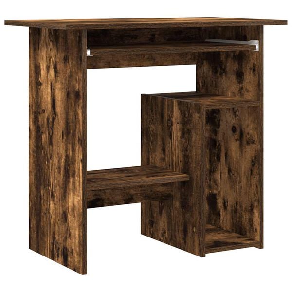 vidaXL Bureau 80x45x74 cm bewerkt hout gerookt eikenkleurig