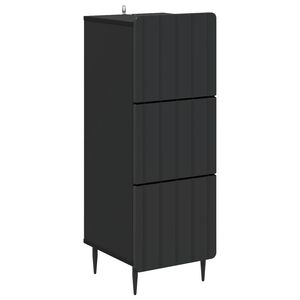 vidaXL Ladenkast 33 x 34,5 x 92 cm Bewerkt hout Zwart