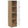 vidaXL Highboard Artisan Eiken 35 x 37 x 142 cm Bewerkt hout
