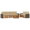 vidaXL Buiten bankenset 7 pcs Natuurlijk en Beige Massief Acaciahout