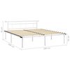 vidaXL Bedframe metaal wit 180x200 cm