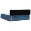 vidaXL Ottoman bed met matrassen en LED's 200x200cm stof blauw