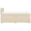 vidaXL Boxspring met matras stof cr&egrave;mekleurig 120x190 cm