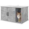vidaXL Kattenhuis Beton 85 x 55 x 50 cm Bewerkt hout