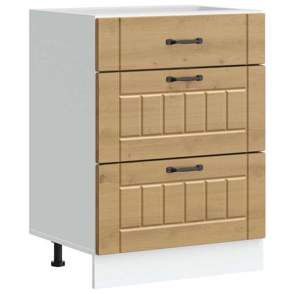 vidaXL Onderkast Lucca bewerkt hout artisanaal eikenkleur