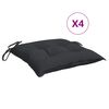vidaXL Stoelkussens 4 st 40x40x7 cm oxford stof zwart