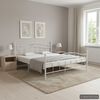 vidaXL Bedframe metaal wit 140x200 cm
