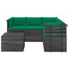 vidaXL 6-delige Loungeset met kussens pallet massief grenenhout
