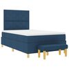 vidaXL Boxspring bed met matras met hoofdeinde Blauw 120 x 200 cm Stof