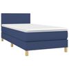 vidaXL Boxspring met matras en LED stof blauw 80x200 cm