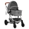 vidaXL Kinderwagen 2-in-1 aluminium lichtgrijs