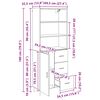 vidaXL Hoge kast met lade Artisan Eiken 69,5 x 34 x 180 cm