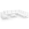 vidaXL 10-delige Loungeset massief grenenhout wit