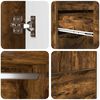 vidaXL Badkamer Kast Gerookt eiken 79,5 x 49 x 156 cm Bewerkt hout