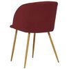 vidaXL Eetkamerstoelen 2 st stof wijnrood