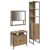 vidaXL Badkamermeubelset 3 st Artisan Eiken 33 x 33 x 185,5 cm
