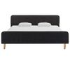 vidaXL Bedframe jute donkergrijs 160x200 cm