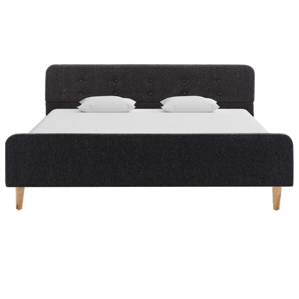 vidaXL Bedframe jute donkergrijs 160x200 cm