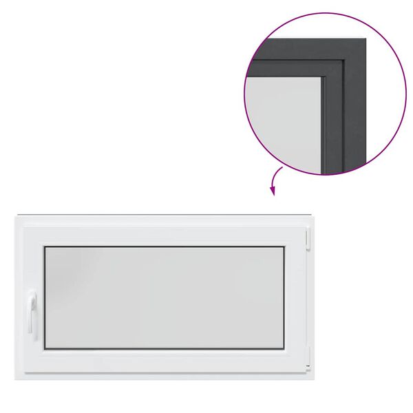 vidaXL Kelderraam RISOR 110x60 cm draaikiep-draai DIN rechts antraciet