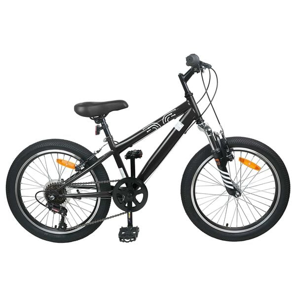 vidaXL Mountainbike 24 Inch 6-Snelheid voor 8-12 jaar oud Zwart