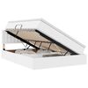 vidaXL Opslag bed met matras met opslag Puur Wit 140 x 190 cm Nep Leer