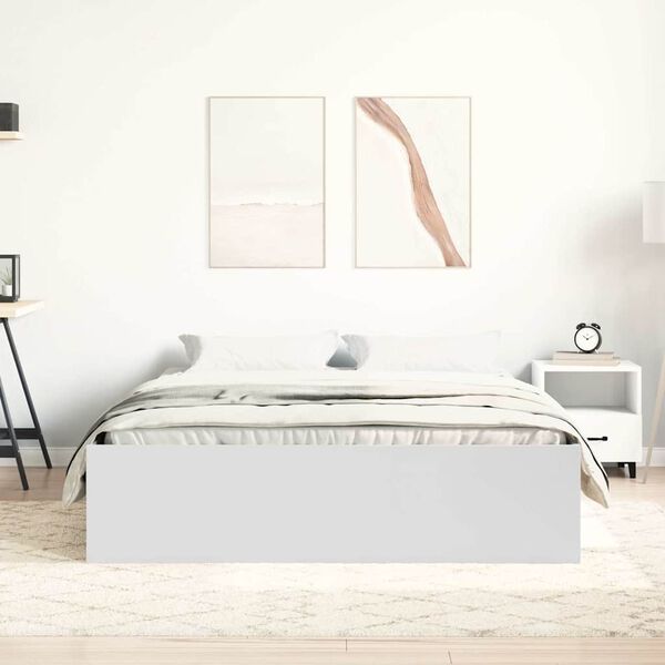 vidaXL Bedframe wit 140x200 cm