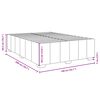 vidaXL Bedframe zonder matras stof donkergrijs 140x200 cm
