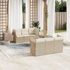 vidaXL 7-delige Loungeset met kussens poly rattan beige