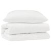 vidaXL Dekbed Set met kussen 2 st Wit Microfibre