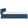 vidaXL Boxspringbed met matras met hoofdeinde Blauw 200 x 200 cm Stof
