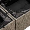 vidaXL 5-delige Loungeset met kussens poly rattan acacia grijs