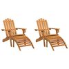vidaXL Tuinstoelen Adirondack 2 st met voetensteunen acaciahout