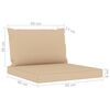 vidaXL 6-delige Loungeset met beige kussens