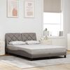 vidaXL Bedframe zonder matras stof taupe 140x200 cm