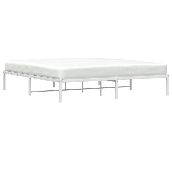 vidaXL Bedframe metaal wit 180x200 cm