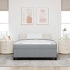 vidaXL Boxspringbed met matras Lichtgrijs 140 x 190 cm Stof