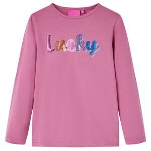 Kindershirt met lange mouwen 92 frambozenkleur