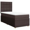 vidaXL Boxspring met matras stof donkerbruin 100x200 cm