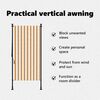 vidaXL Rolgordijn voor buiten 120x270 cm stof en staal oranje en wit