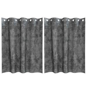 vidaXL Velvet Gordijnen 2 st Grijs 140 x 140 cm Fluweel