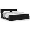 vidaXL Ottoman bed met matrassen 200x200cm fluweel zwart